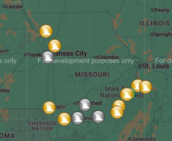 Waterfalls in Missouri for incredible engagement photos