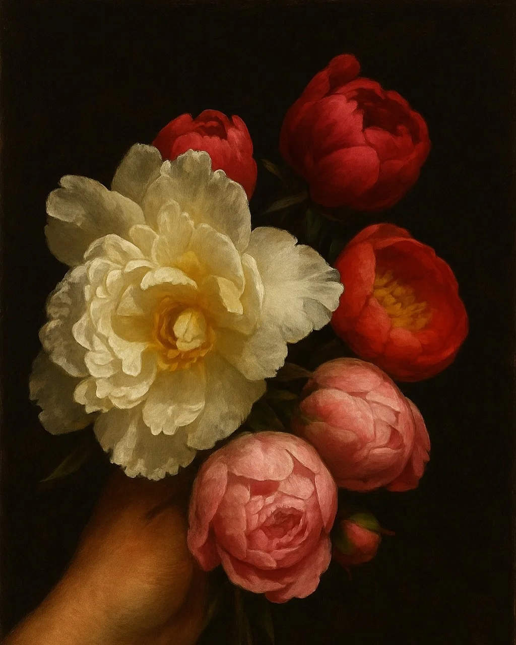 AI making my flower photos look like renaissance paintings. 😍

#peonygrower