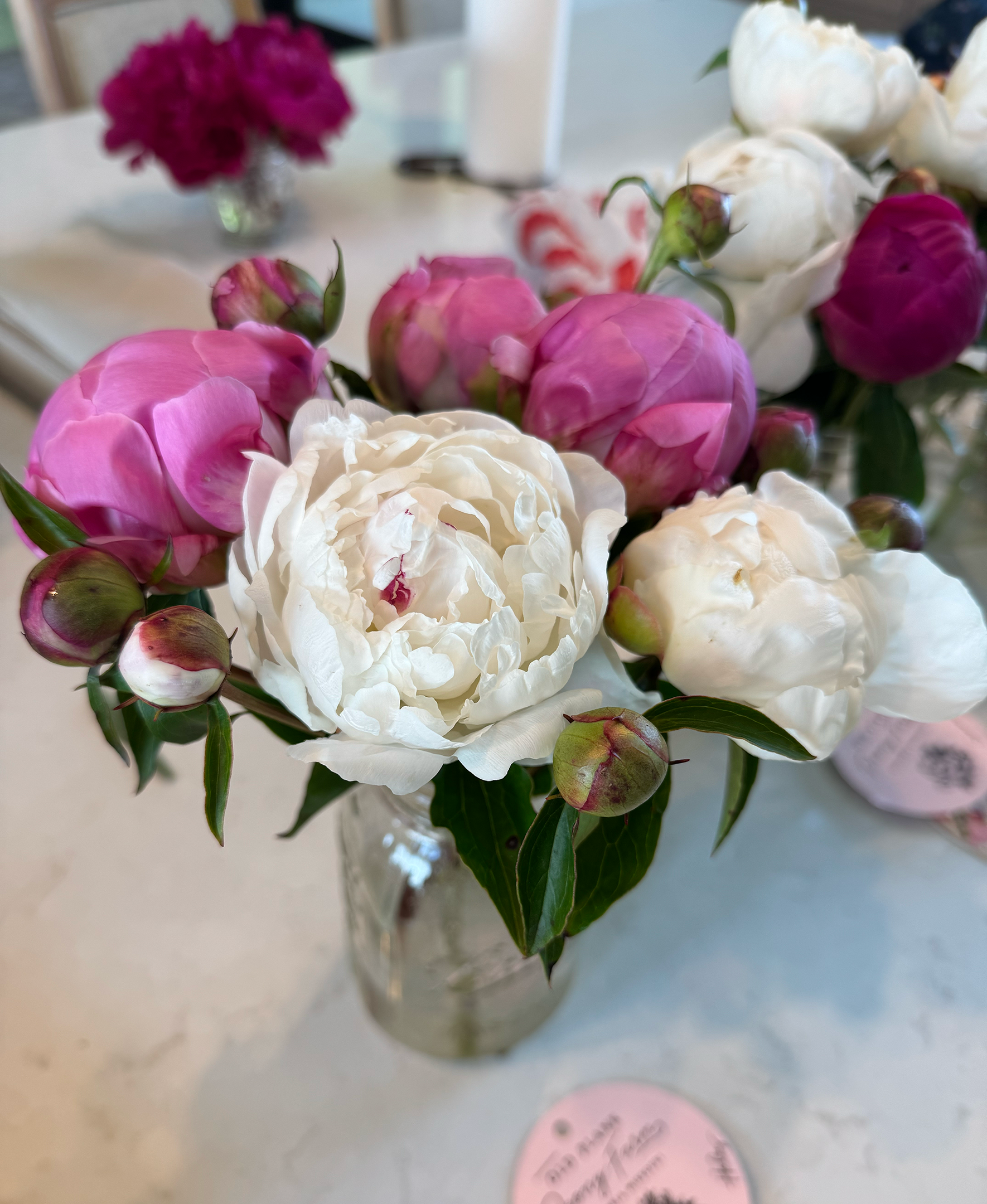 2026 Subscription - Mason Jar Peony Bouquets (3 weeks)