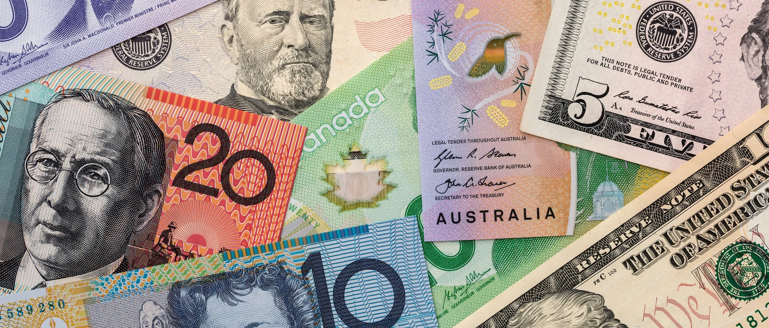 image of currencies from around the world