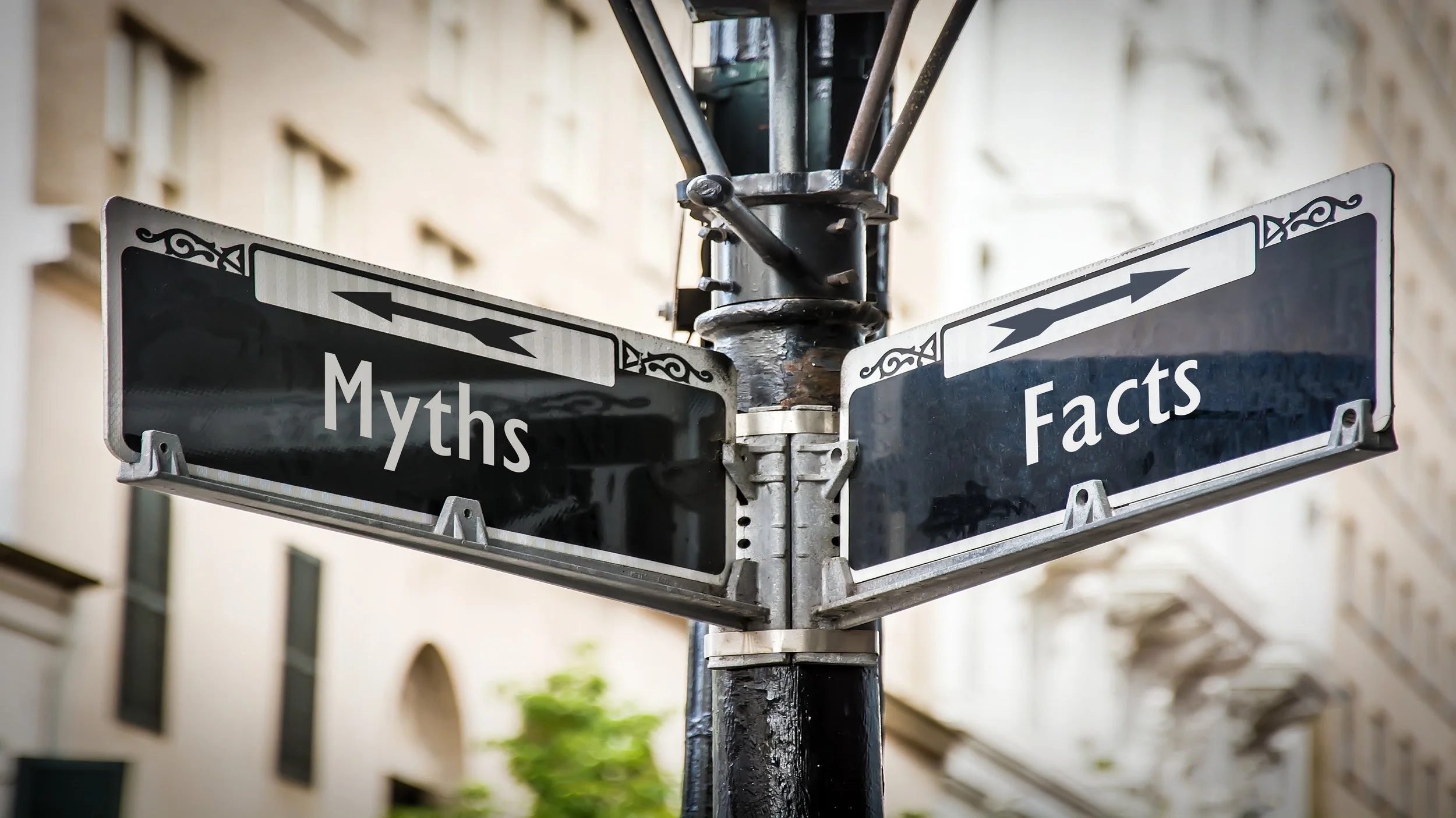 creative "myth' vs 'fact' sign