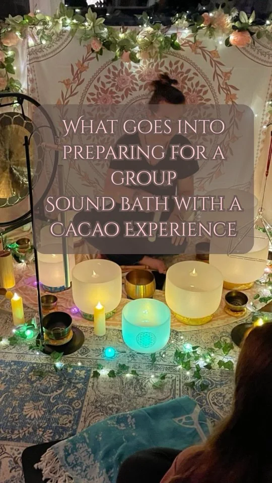 Cacao. Crystal bowls. Complete transformation. 🤎✨
It begins with the rich aroma of cacao swirling through my kitchen — warm, earthy, and heart-opening — and ends in a space wrapped in shimmering sound, where every note sinks into your bo