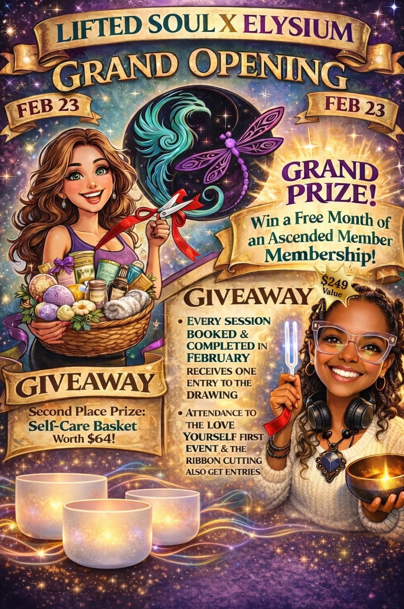 Don't forget!!

Www.liftedsoulbyelysium.com 

You can book with either or both of us 🥰 every booking counts!