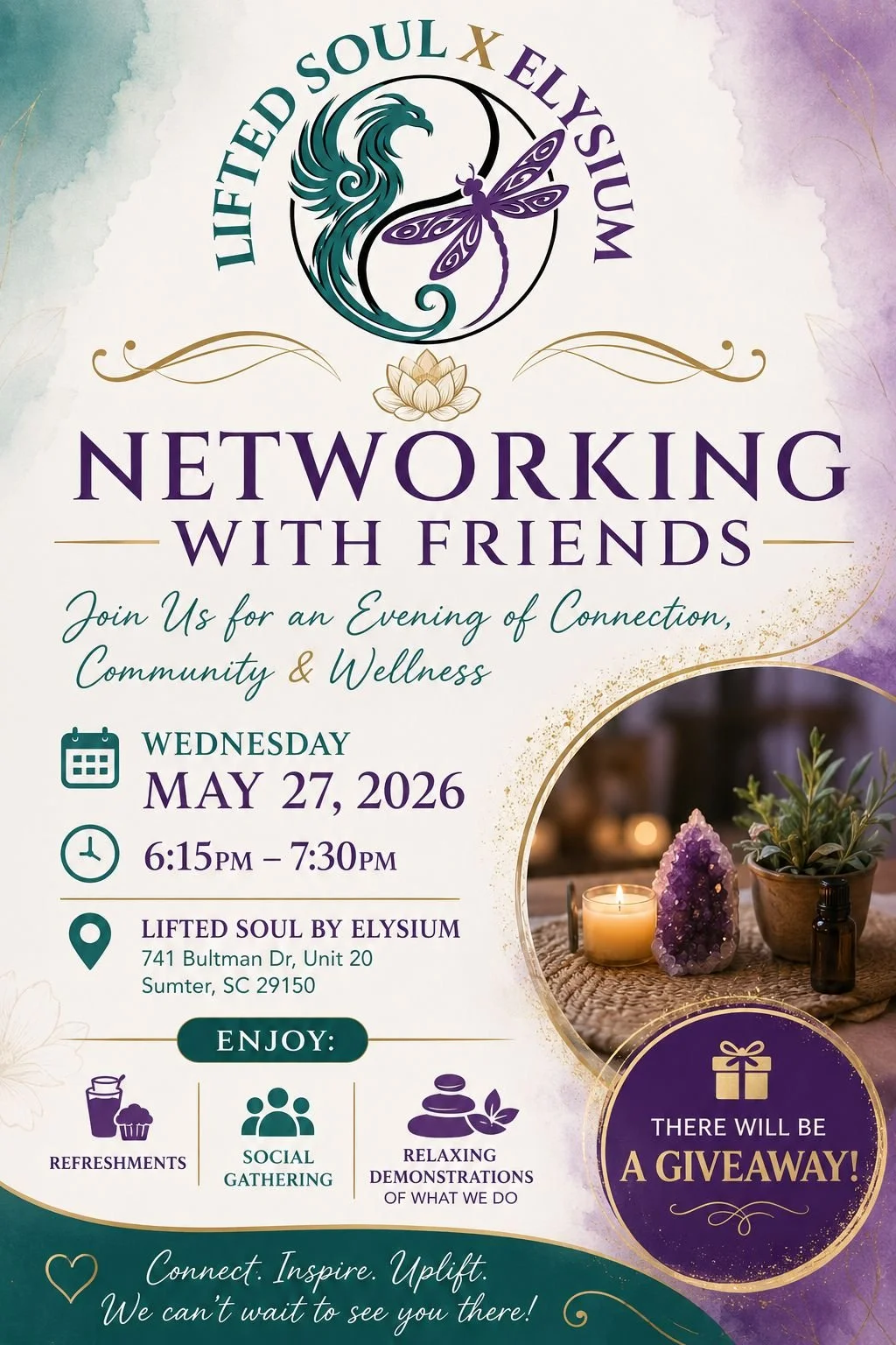 We are part of a local networking group called "Networking with Friends" - for local small businesses - anyone can join! 
Well tonight we are hosting and would love to have you!
