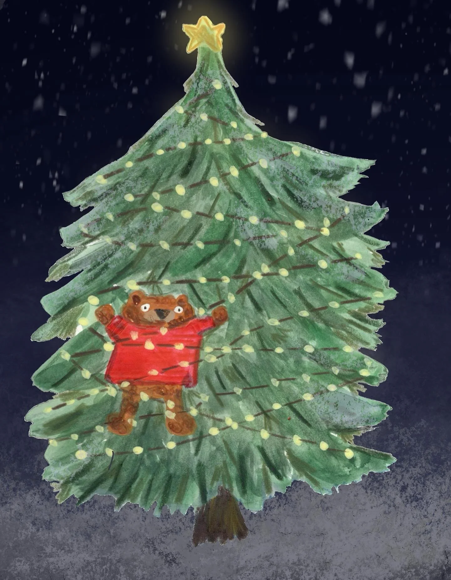 A little wintry whoopsie 🧸🙃🎄❄️

#childrensillustrations #illustration #childrensbook #kidsillustration