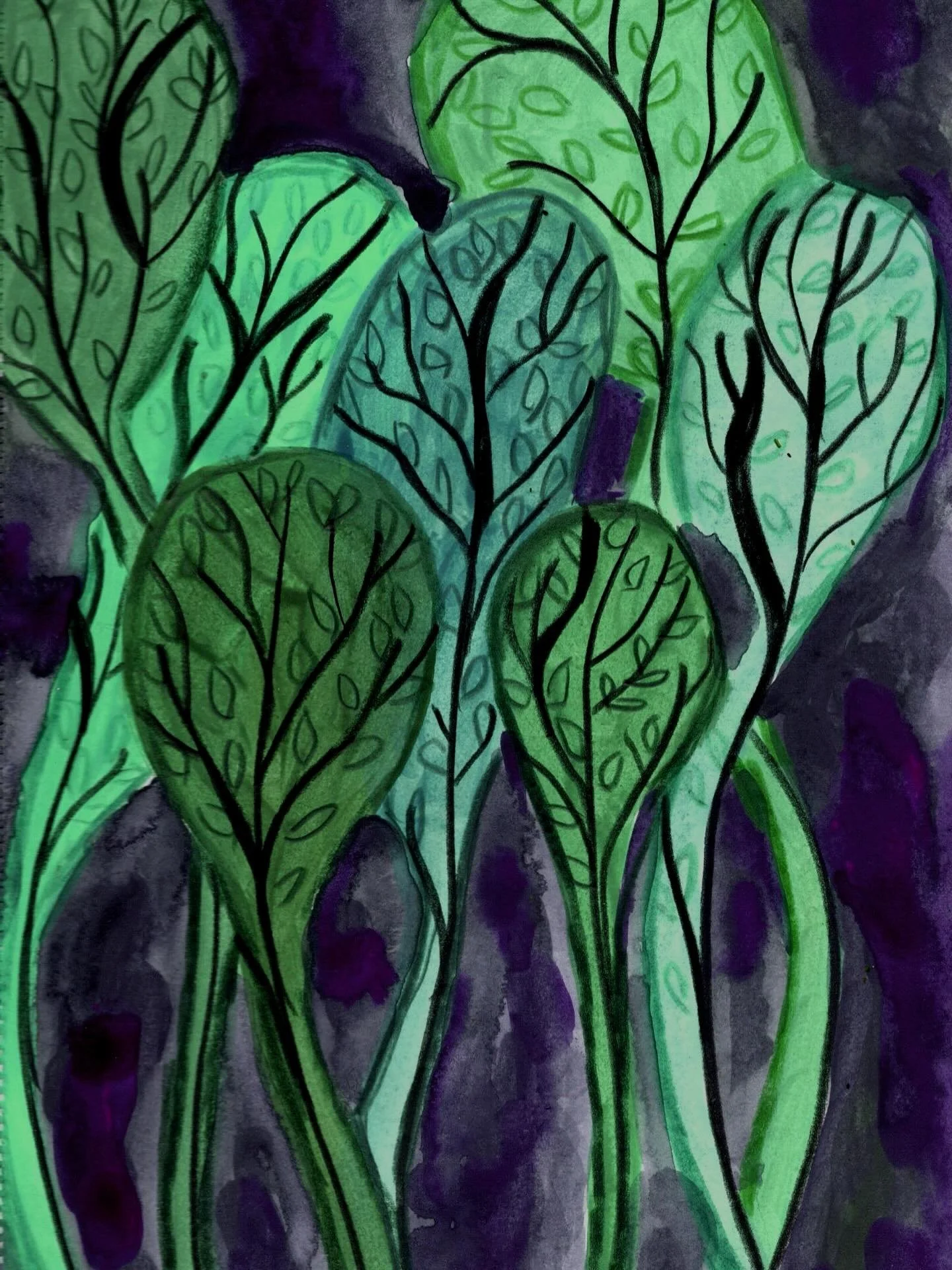 I&rsquo;ve been wanting to play with silly trees for awhile and the Monday of Halloween week seemed like the perfect time to give them a spooky spin. 

#kidlitillustration #illustration