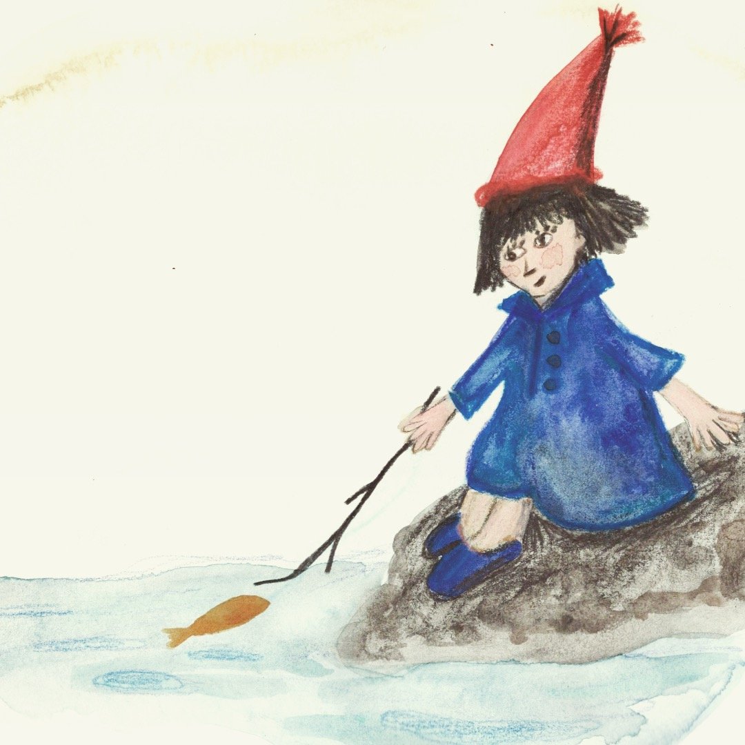 So it turns out if you make enough snow pictures, eventually it actually snows. Maybe in a week I&rsquo;ll wear pointy red hats and look at fish? 

#illustration #guache