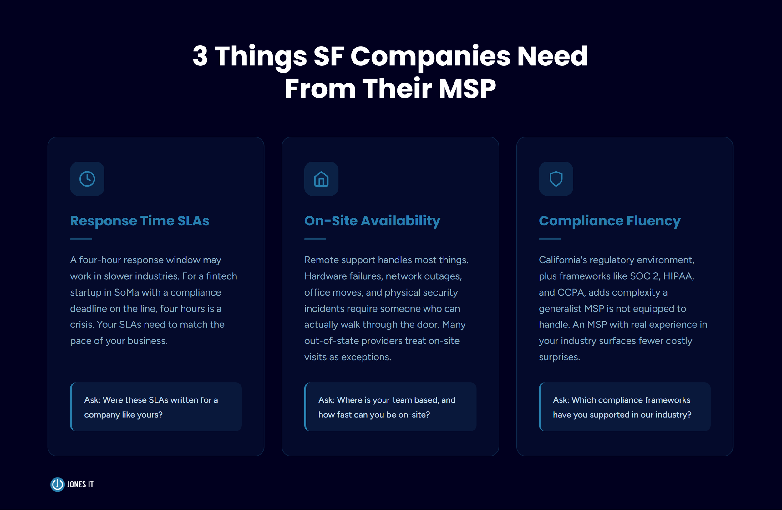 San Francisco MSP Selection Criteria