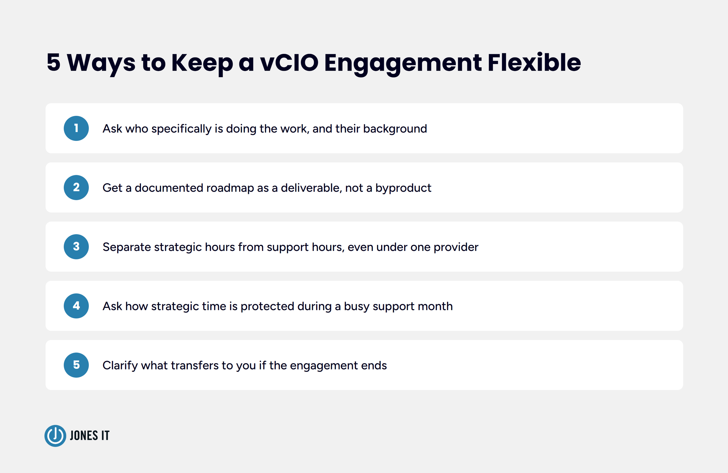 How to structure a vCIO engagement to make it flexible