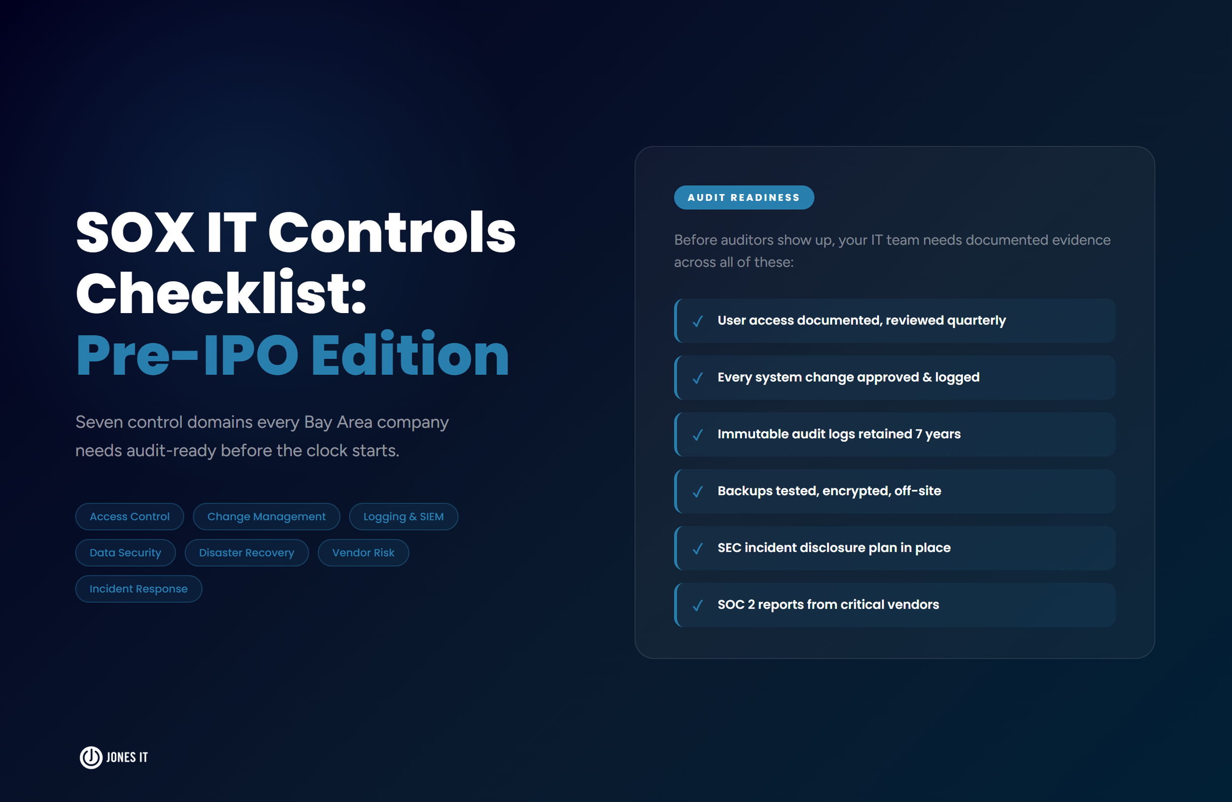 SOX IT Controls Checklist: What Every Pre-IPO Company Needs