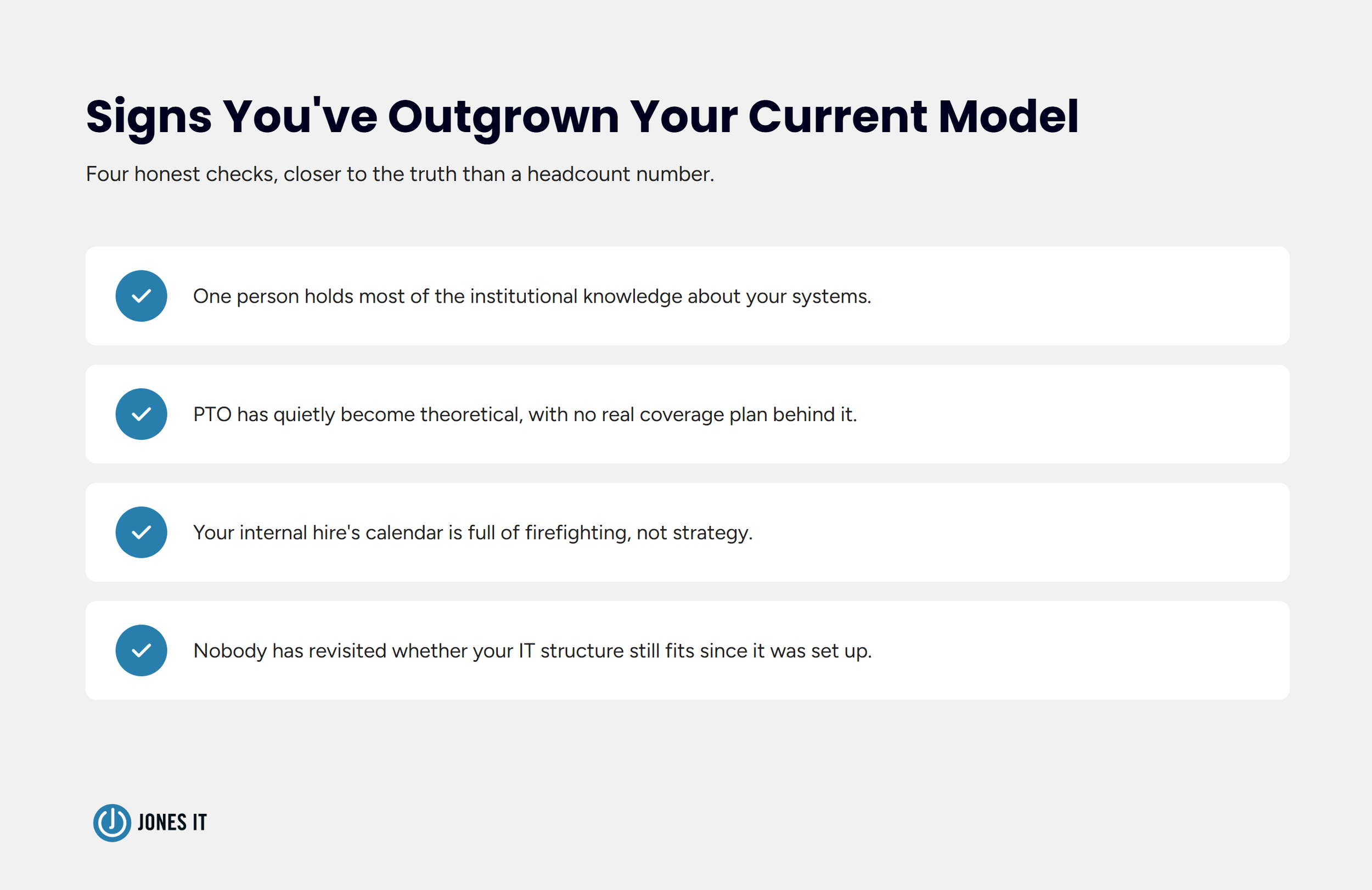 4 signs you are outgrowing your current IT model