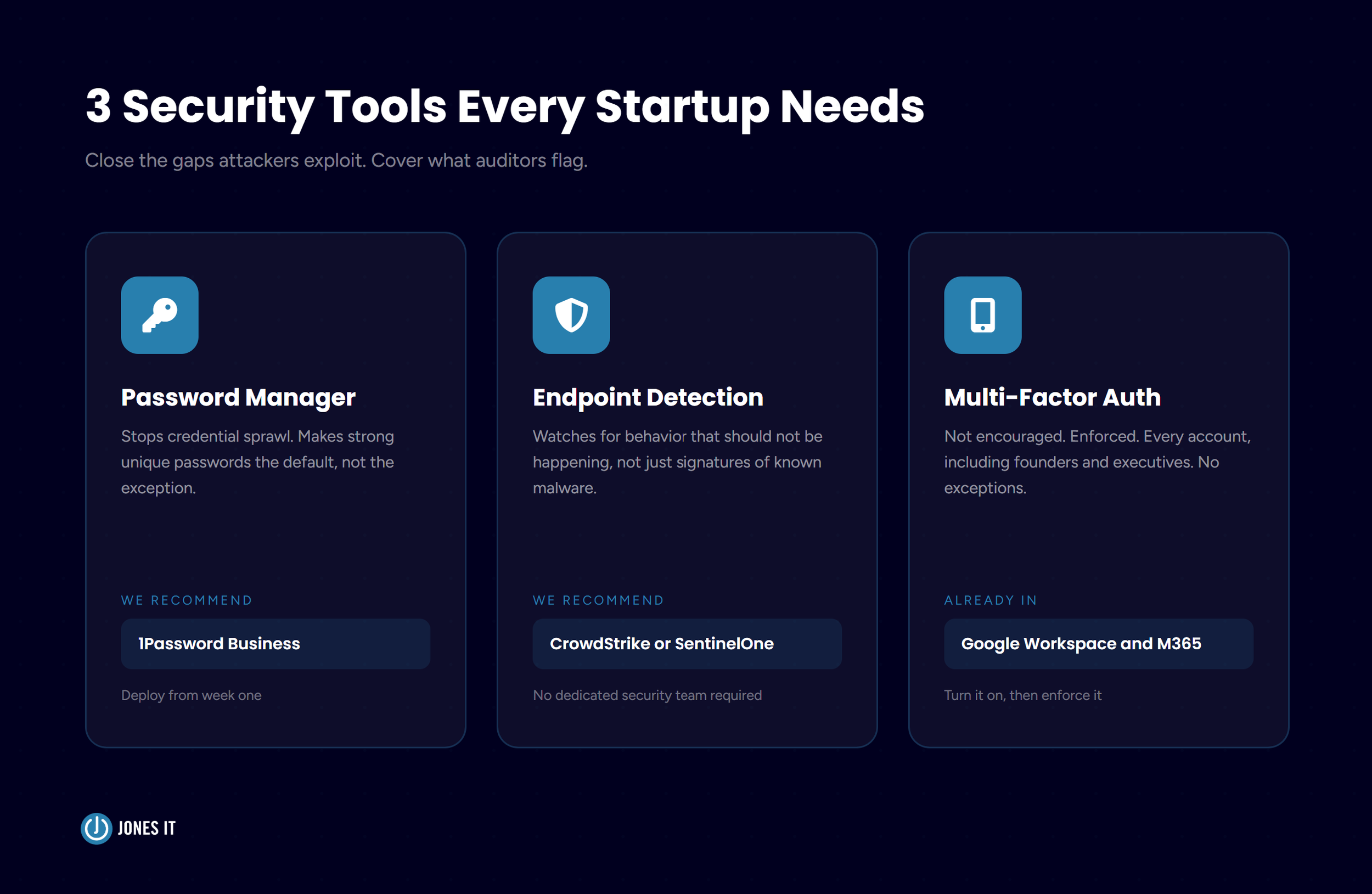Startup security tools-3 must haves