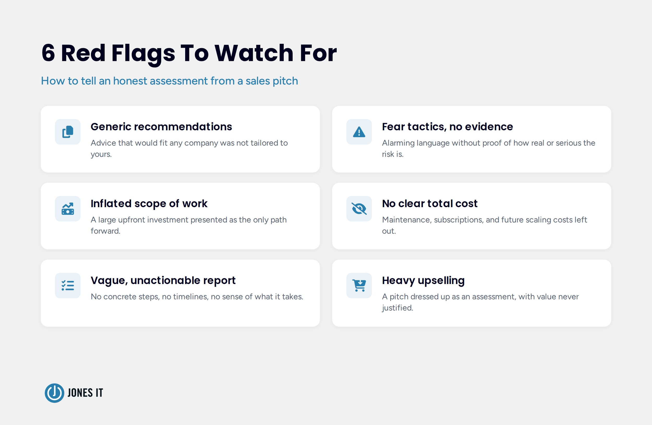 free IT assessment red flags