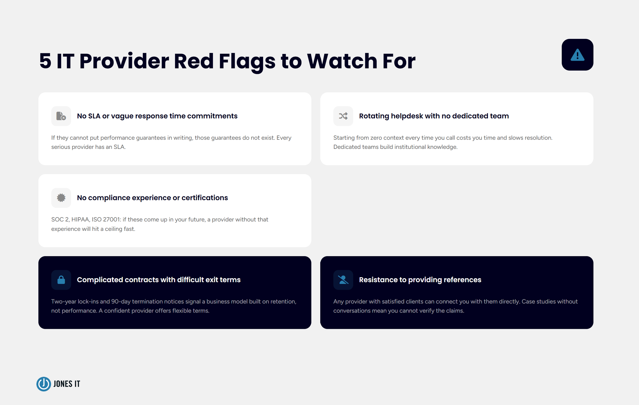 5 IT provider red flags