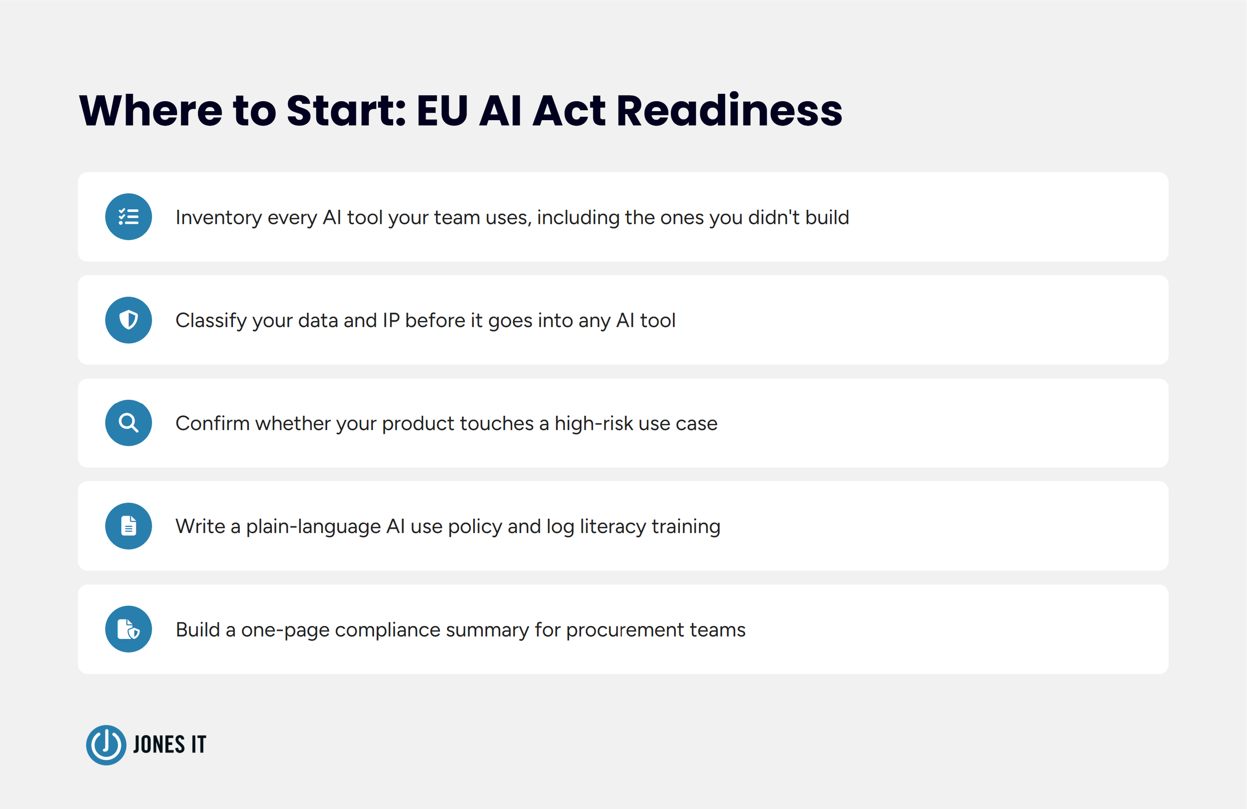 EU AI Act readiness checklist