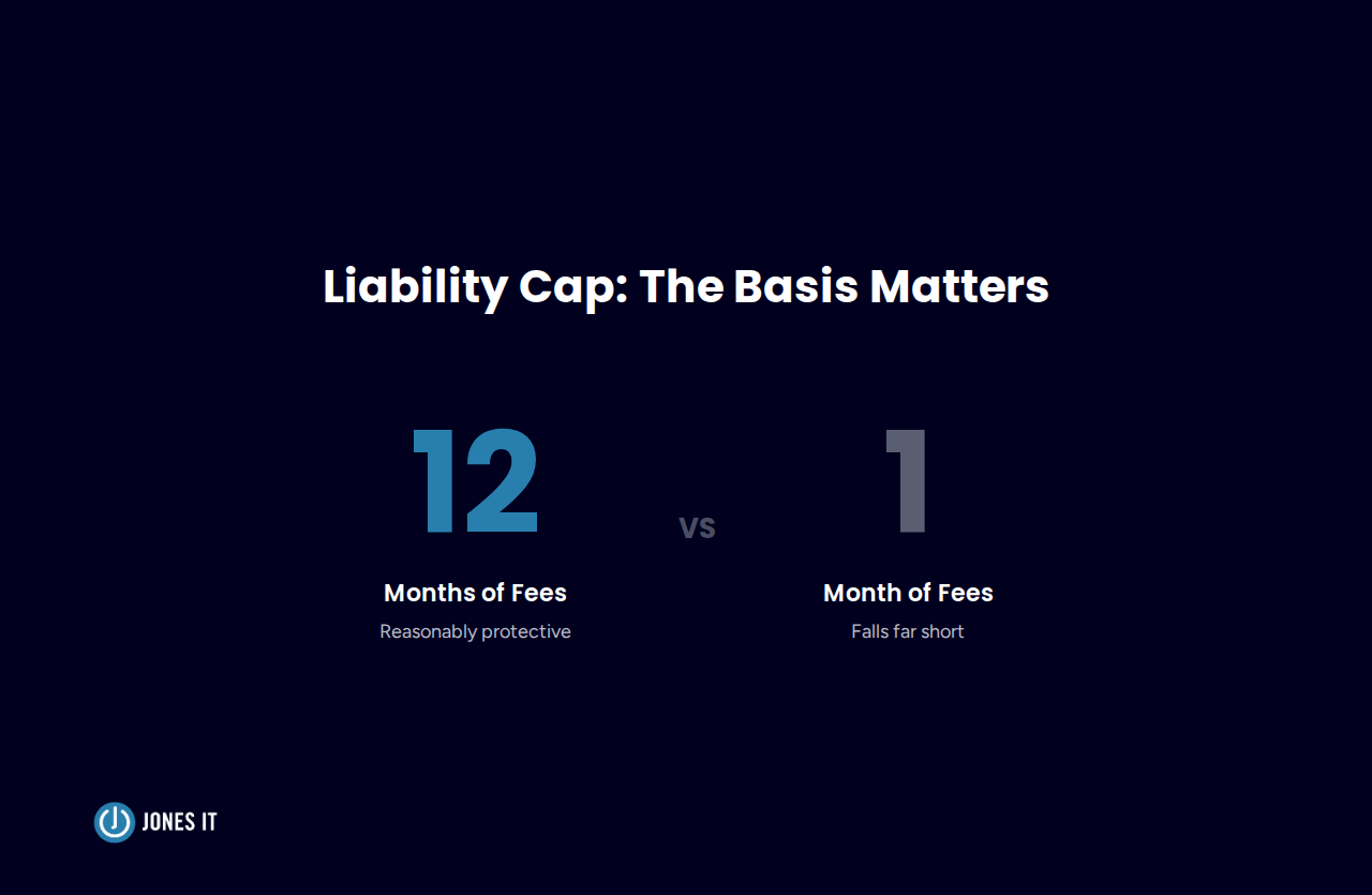managed IT contract negotiation liability cap stat