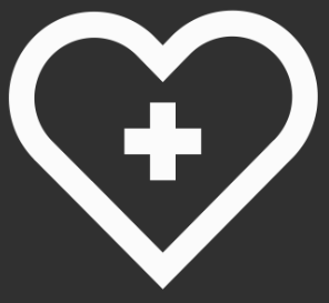 Heart with a medical cross inside