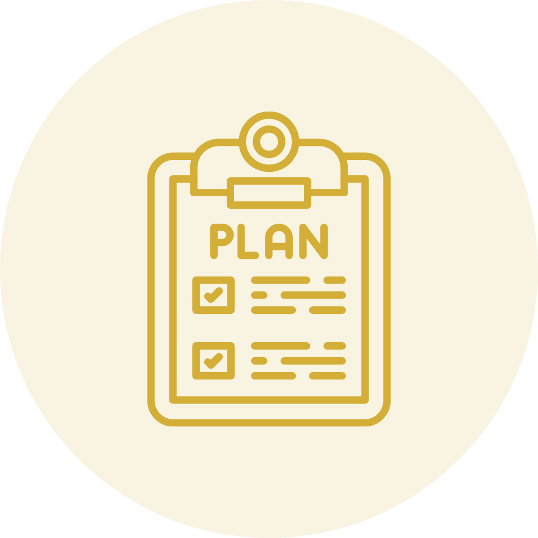 A gold or yellow circular icon with a person and a plus sign, possibly indicating adding a person or new user.