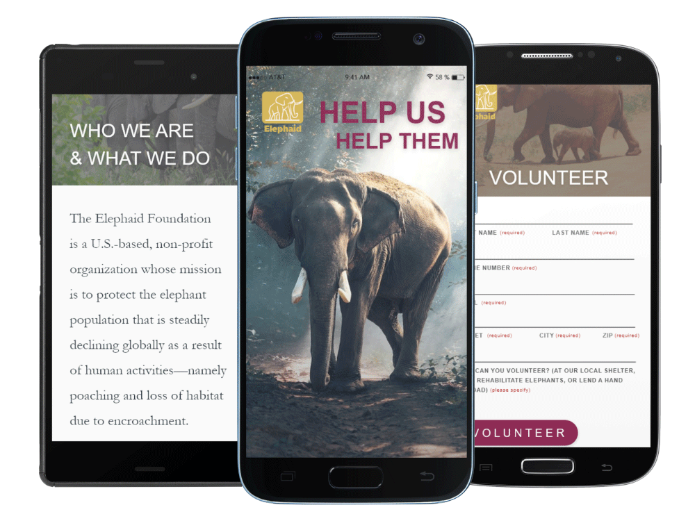 Elephaid App Mock Up
