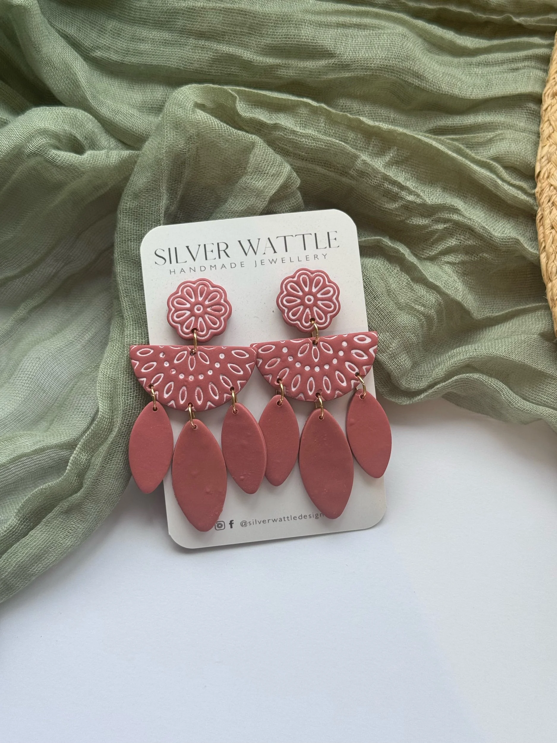 Marisol Statement Earrings - Terracotta