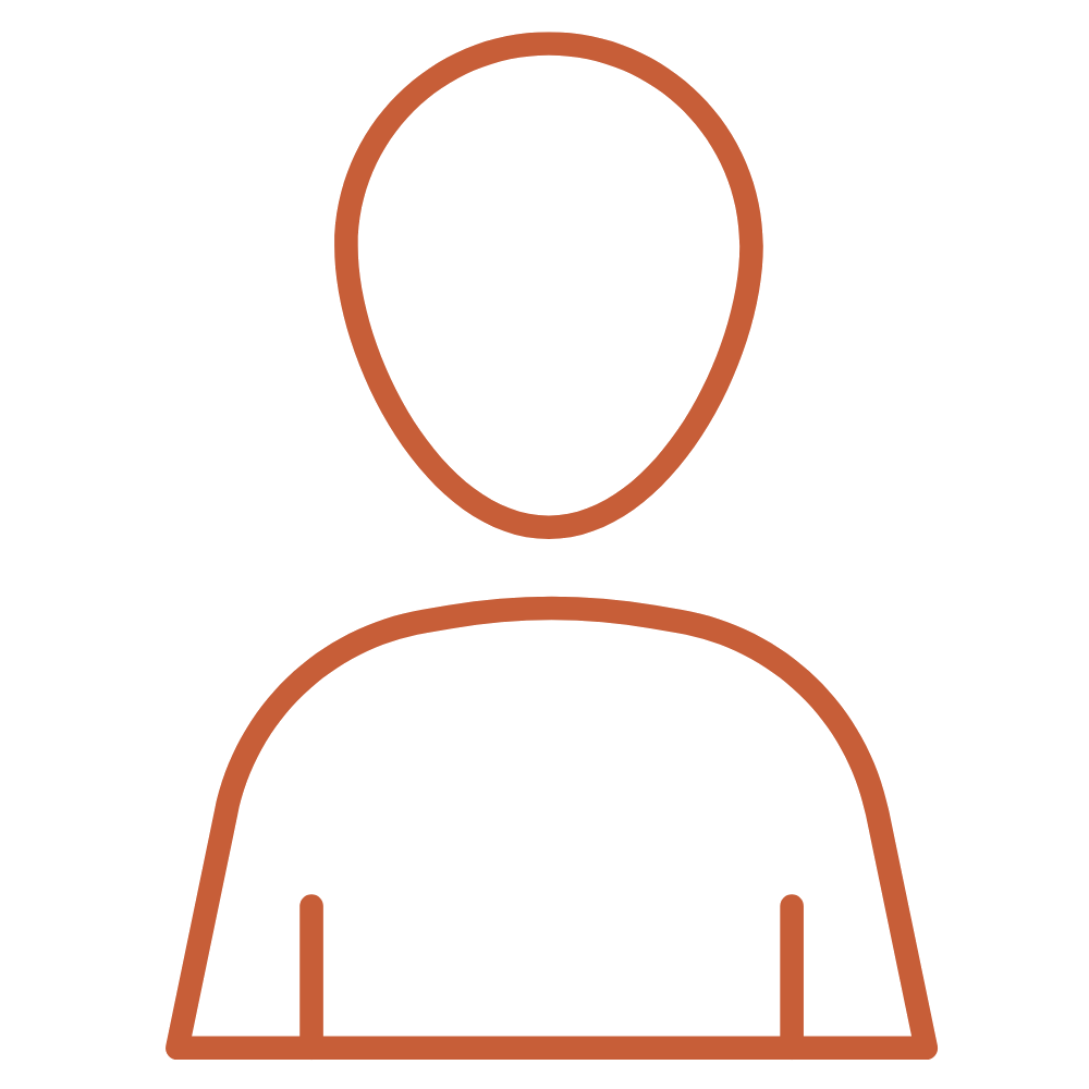 Outline of a person, represented as a simple line drawing of a head and shoulders.