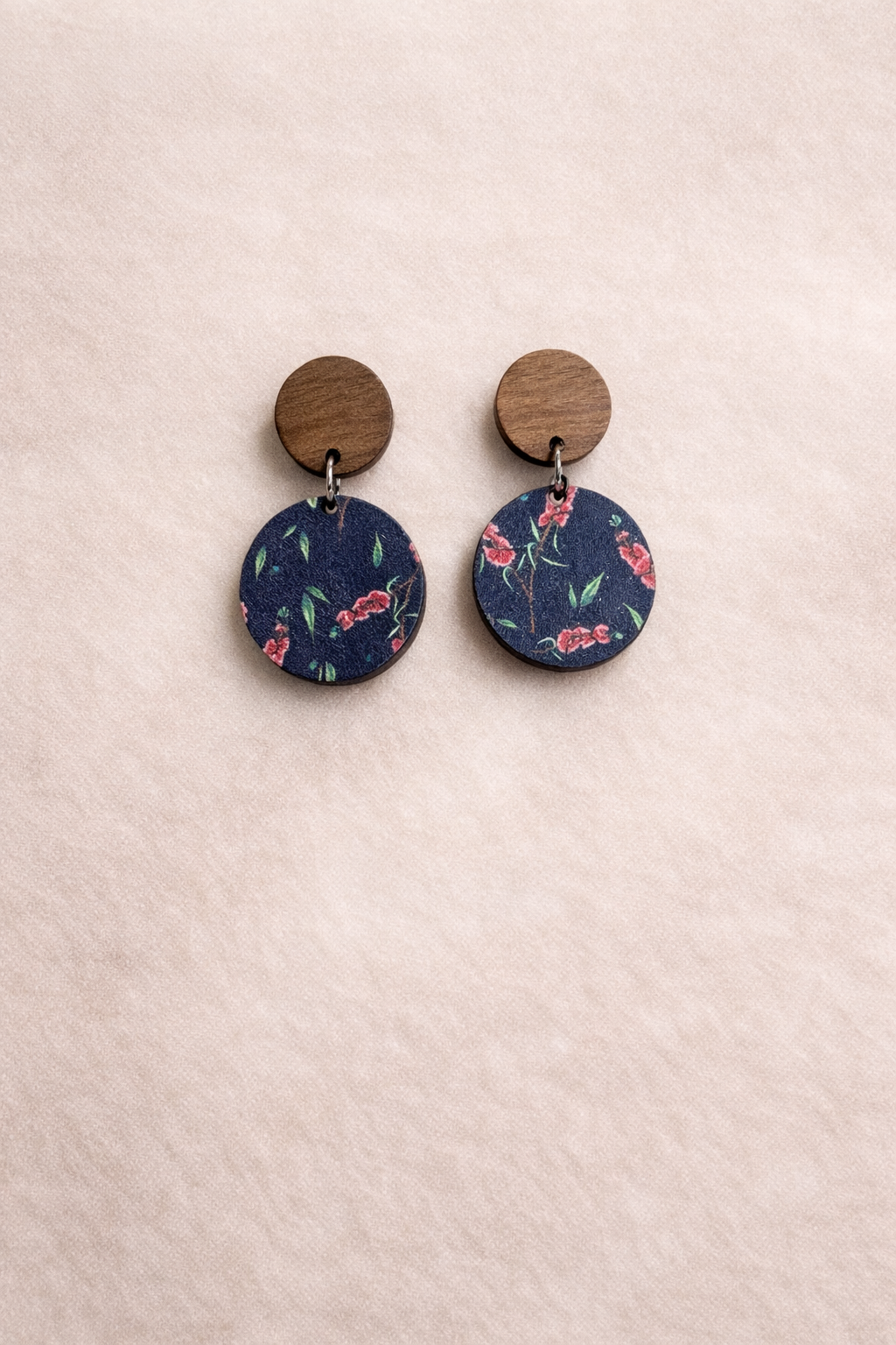 Australian Bottlebrush Circle Drop Earrings