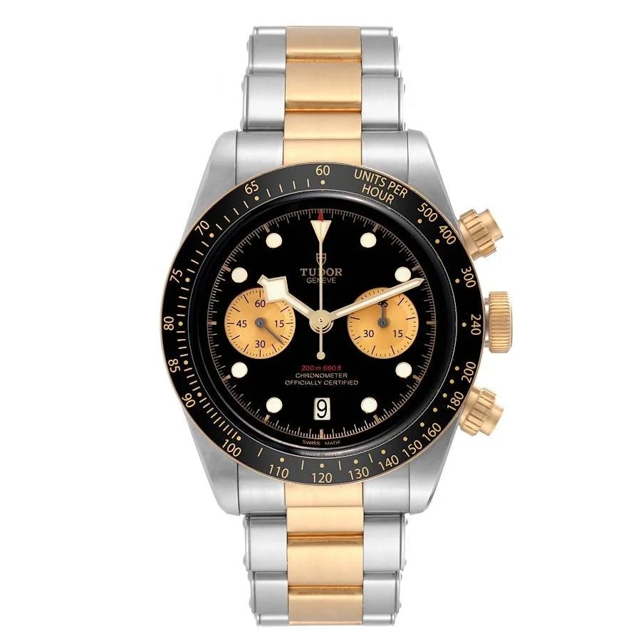 【PRE-OWNED】TUDOR HERITAGE BLACK BAY STEEL YELLOW GOLD MENS WATCH 79363 41MM