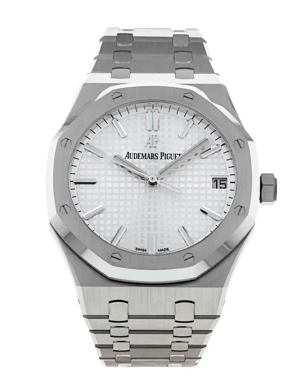 【PRE-OWNED】AUDEMARS PIGUET ROYAL OAK WHITEDIAL STEEL MENS WATCH 15500ST.OO.1220ST 41MM