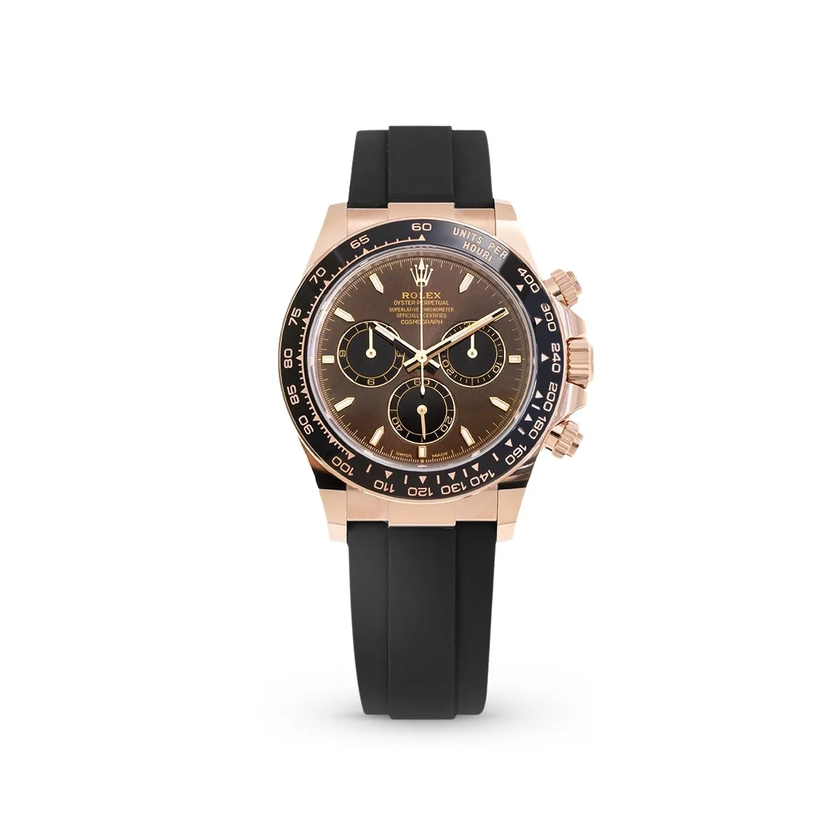 【PRE-OWNED】ROLEX 18K ROSE GOLD AUTOMATIC CHOCOLATE NOODLE LETTERING TAPE - NEW PACKAGING - DAYTONA 126515LN 40MM