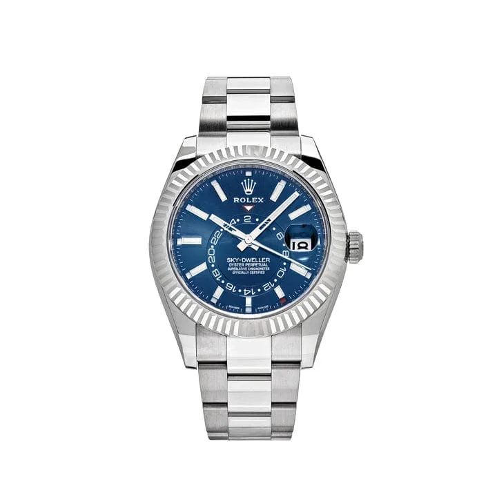 【99%NEW】ROLEX SKY-DWELLER STEEL BLUE DIAL MENS WATCH 326934 42MM
