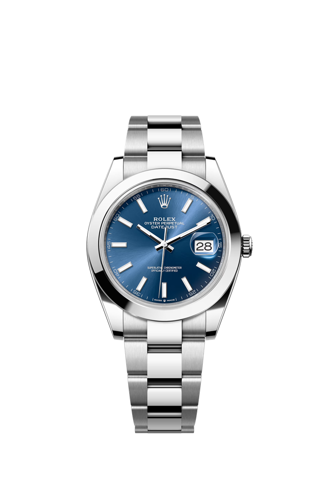 【BRAND NEW】ROLEX DATEJUST STEEL BLUE DIAL BEZEL MENS WATCH 126300 41MM