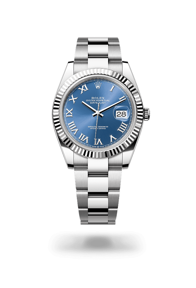 【PRE-OWNED】ROLEX DATEJUST STEEL BLUE DIAL MENS WATCH 126334 41MM