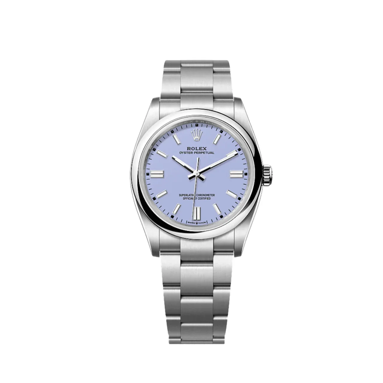 【BRAND NEW 】ROLEX NEW OP VERSION OF STEEL AUTOMATIC LAVENDER NOODLE LETTERING 134300 41MM