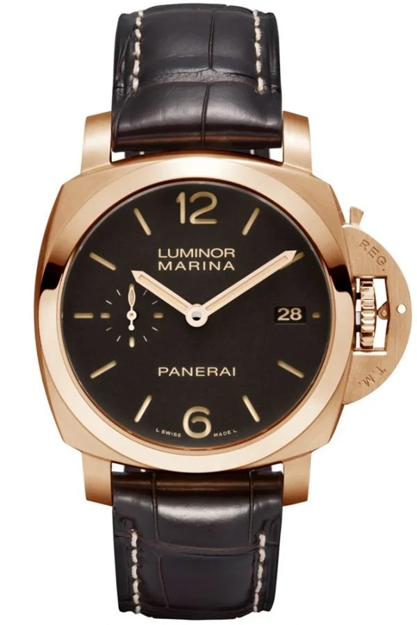 【PRE-OWNED】PANERAI LUMINOR 1950 ROSE GOLD BLACK DIAL PAM00393 42MM