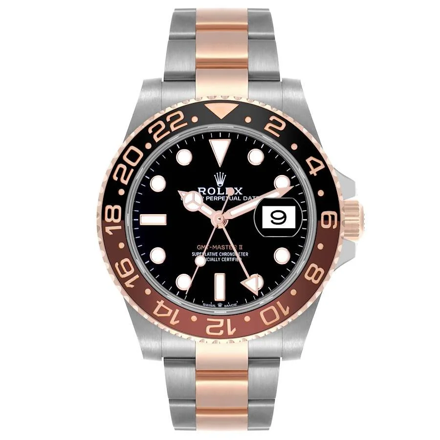 【PRE-OWNED】ROLEX GMT MASTER II ROOT BEER STEEL ROSE GOLD MENS WATCH 126711CHNR 40MM