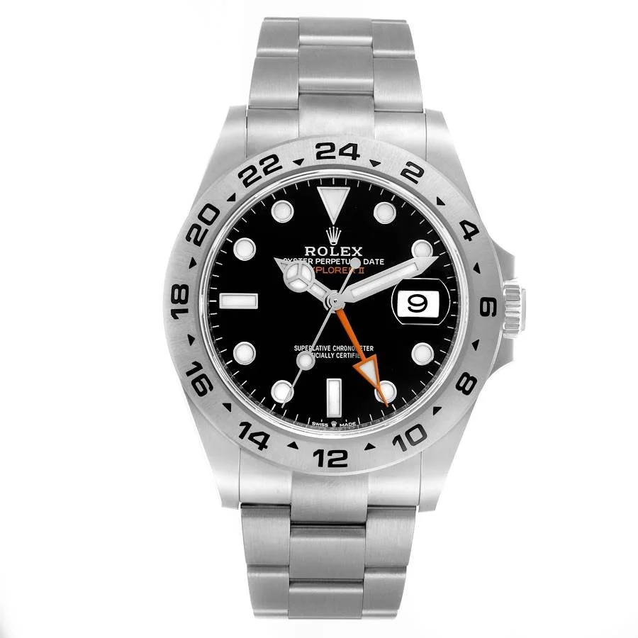 【PRE-OWNED】ROLEX EXPLORER II BLACK DIAL STEEL AUTOMATIC MENS WATCH 226570 42MM