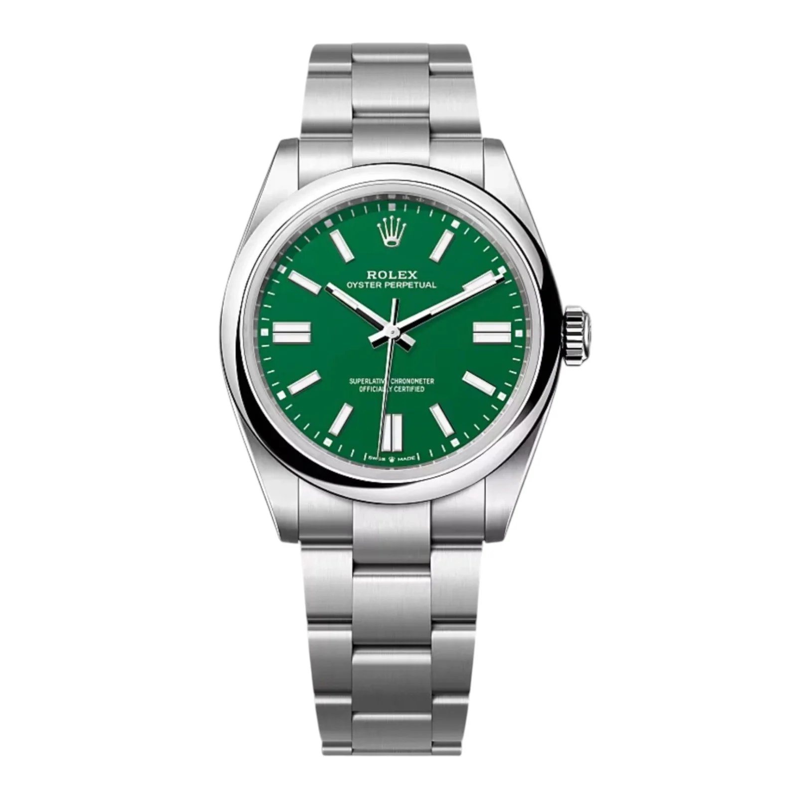 【 BRAND NEW】ROLEX OYSTER PERPETUAL 41 GREEN DIAL STEEL MENS WATCH 134300 41MM