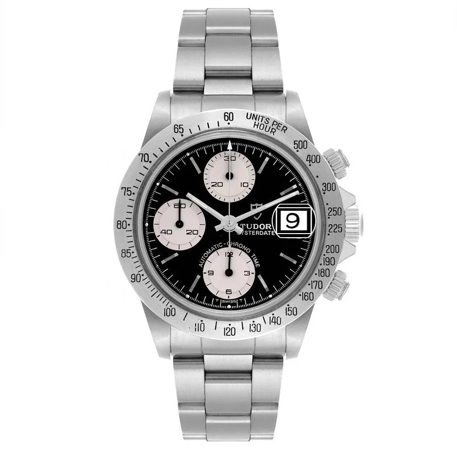 【PRE-OWNED】TUDOR PRINCE OYSTERDATE BLACK DIAL CHRONOGRAPH MENS WATCH 79180 40MM