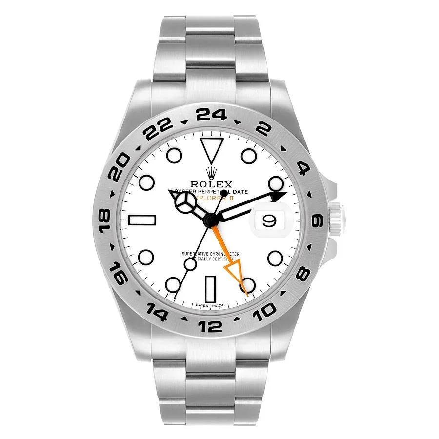 【PRE-OWNED】ROLEX EXPLORER II STEEL POLAR WHITE DIAL MENS WATCH 216570 42MM
