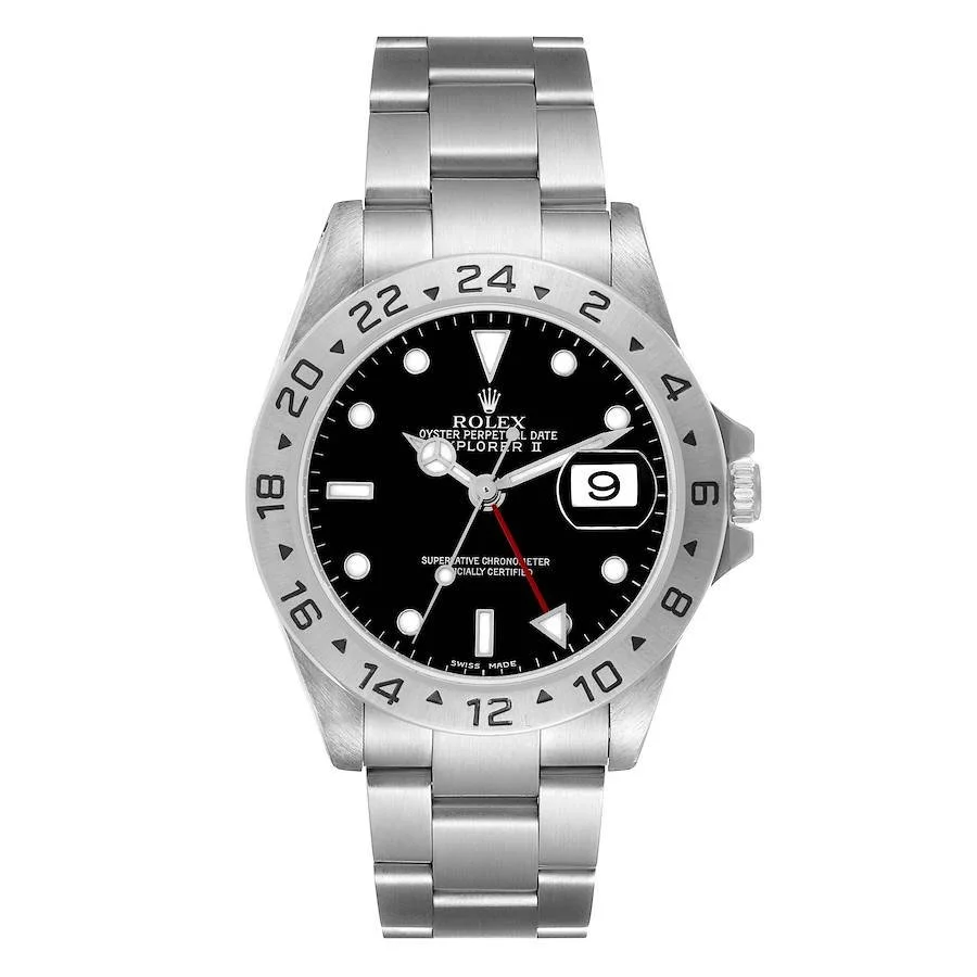 【PRE-OWNED】ROLEX EXPLORER II STEEL BLACK DIAL MENS WATCH 16570 40MM