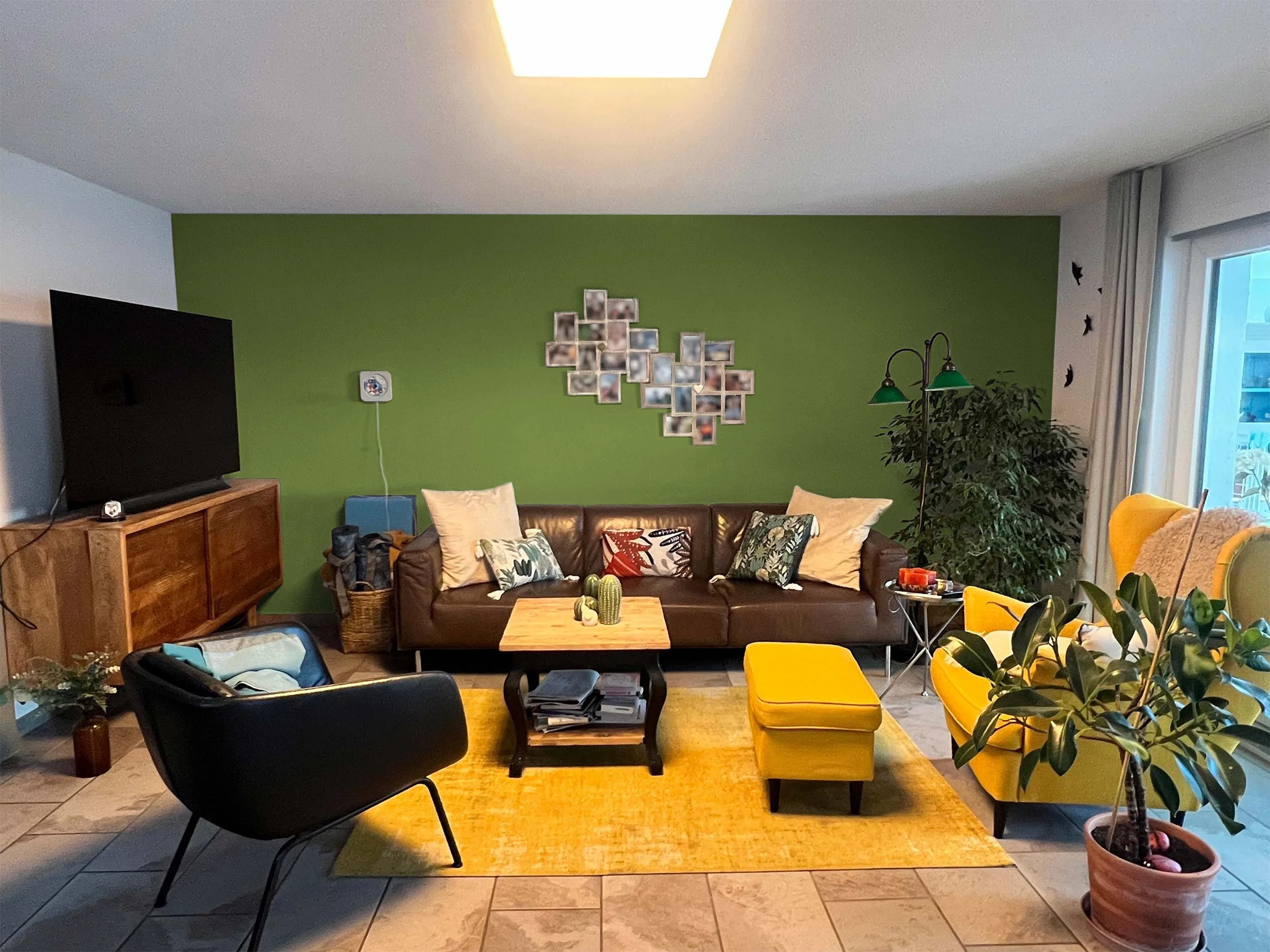 Fotomontage Grasgrün