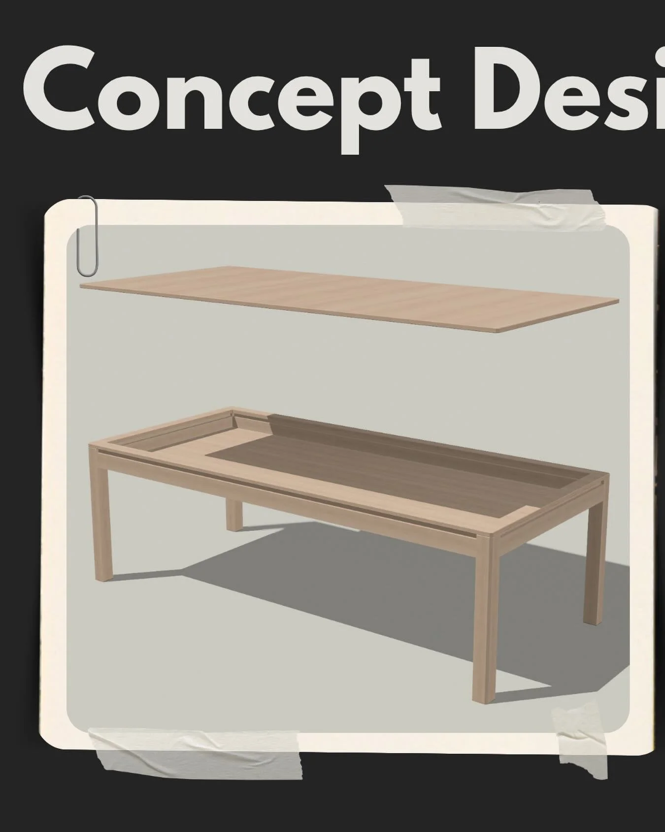 This is a concept design I drew up a little while ago for a table catered to those passionate about board games. 

It includes a removable top to reveal an enclosed playing surface and slotted grooves around the outside to hold cards, chips, game pie
