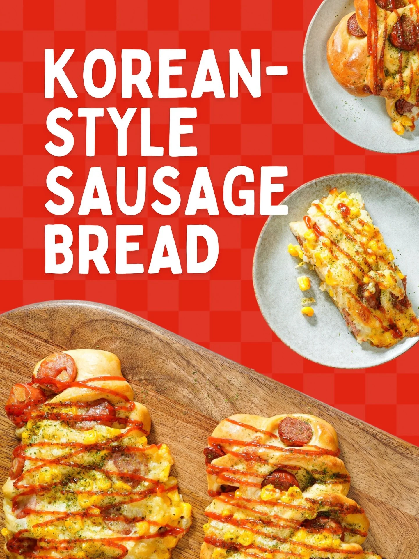 Korean-Style Sausage Bread 🌭
*Collaboration with @evergoodsausage!

A beloved treat in bakeries across Asia, Korean sausage bread is a step up from the classic hot dog or pigs in a blanket. Pillowy, lightly sweet bread is topped with cheesy corn and