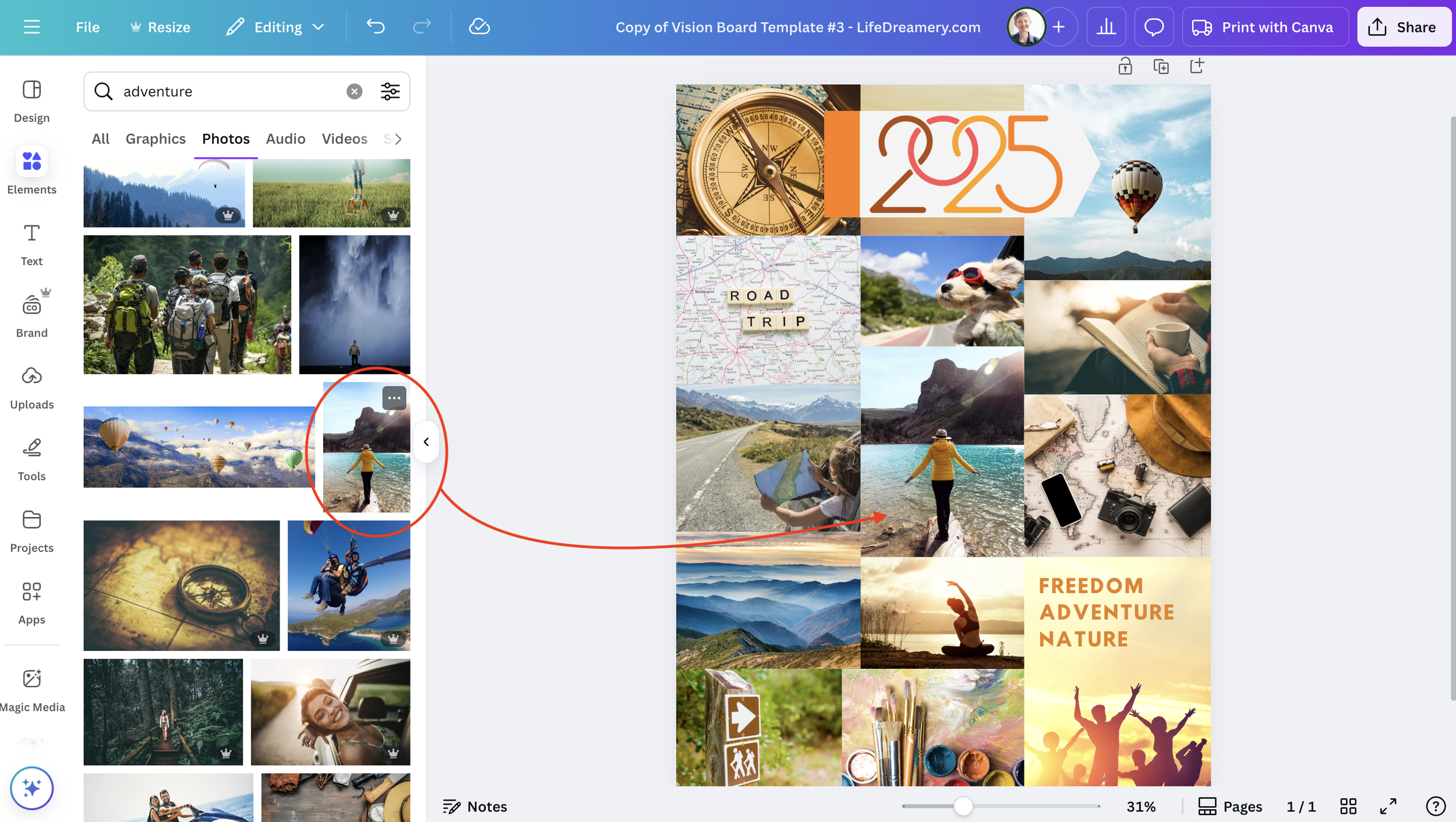 How to Make a Digital Vision Board in Canva — Vision Board Workshops ...