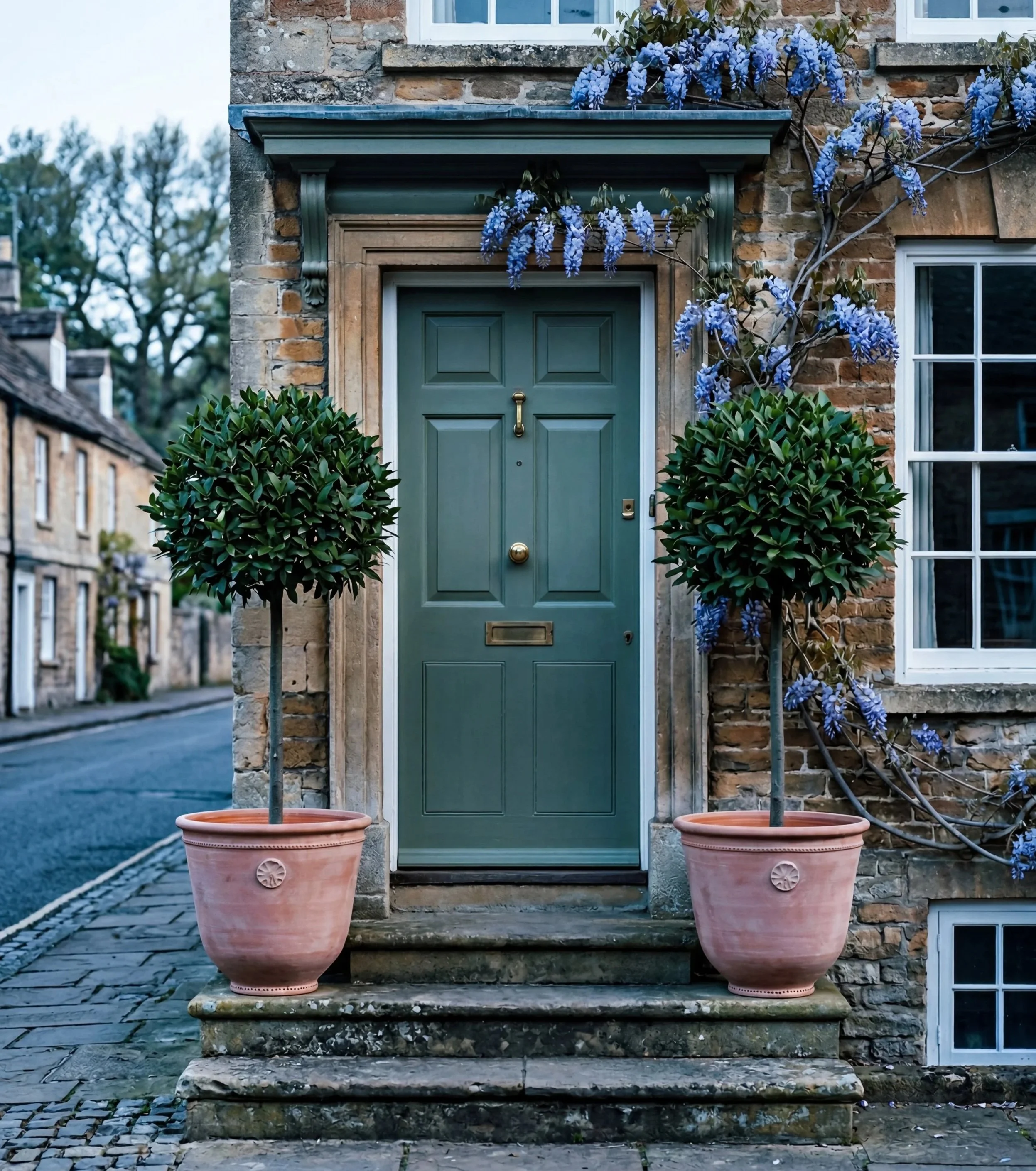 Pair of Coquille Terracotta Pots by Barbary