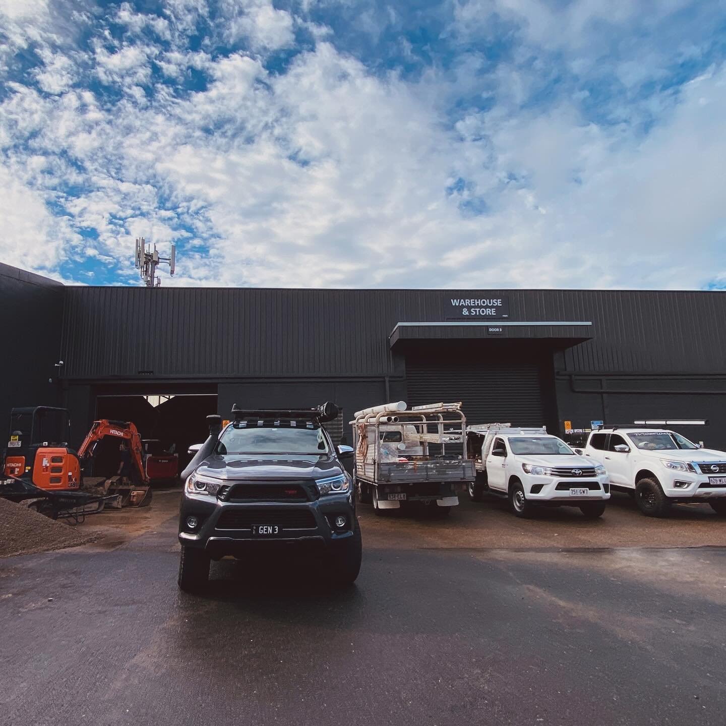 Stacked line up π₯ Made the most of the wet weather last week, plenty of cover overhead to get this in. Council Inspection and finishing touches tomorrow on the internal HDPE pipework for this Commercial Kitchen. 2x 4500L Grease Traps and Amenities u