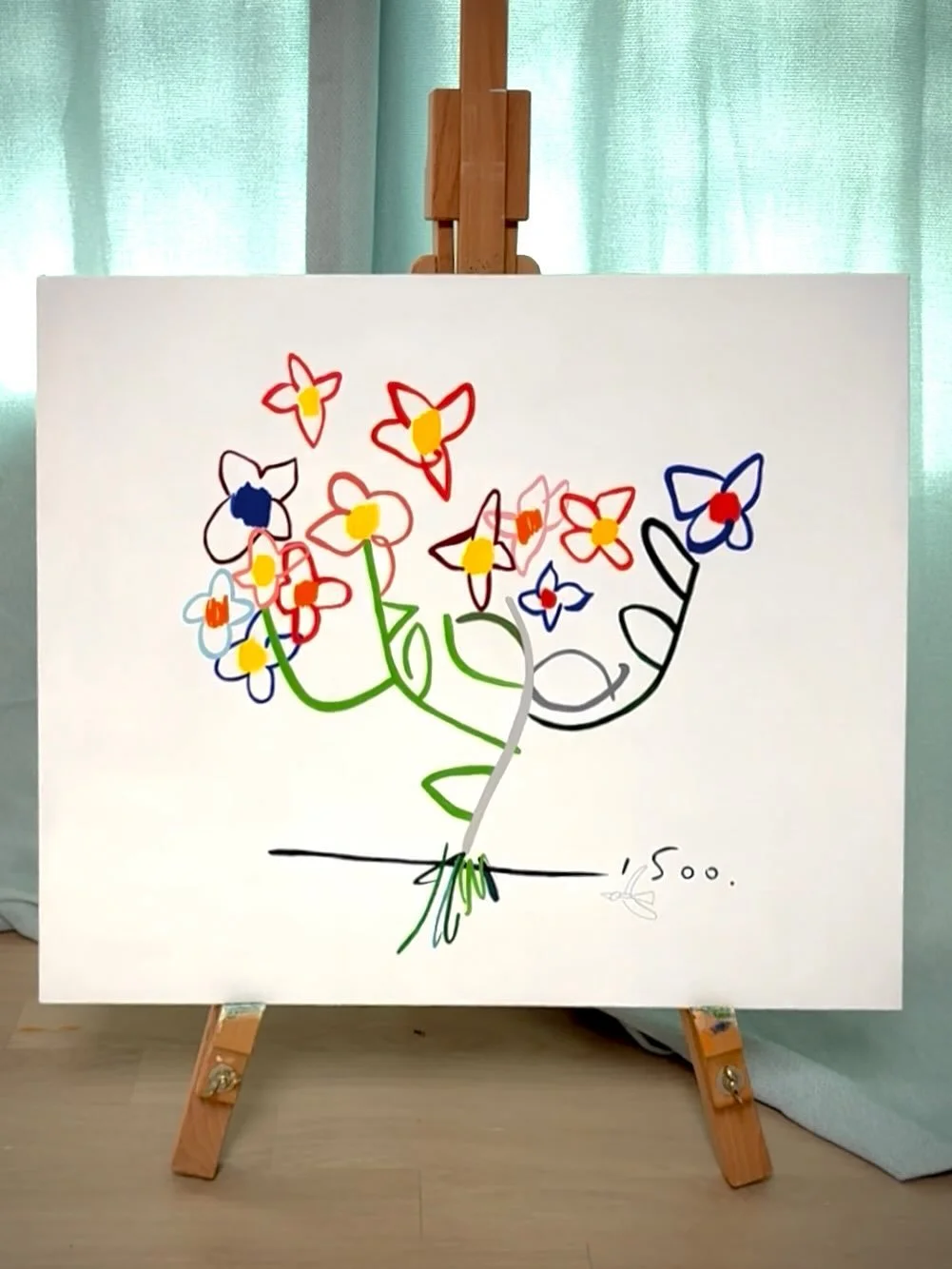 제목 : 돌담 넘어에도 꽃을 심는 사람들이 있다.

Title : There are people who plant flowers even beyond the stone wall.

#전이수 #전우태 #걸어가는늑대들 #isoo #art #artist #artwork #그림 #글 #