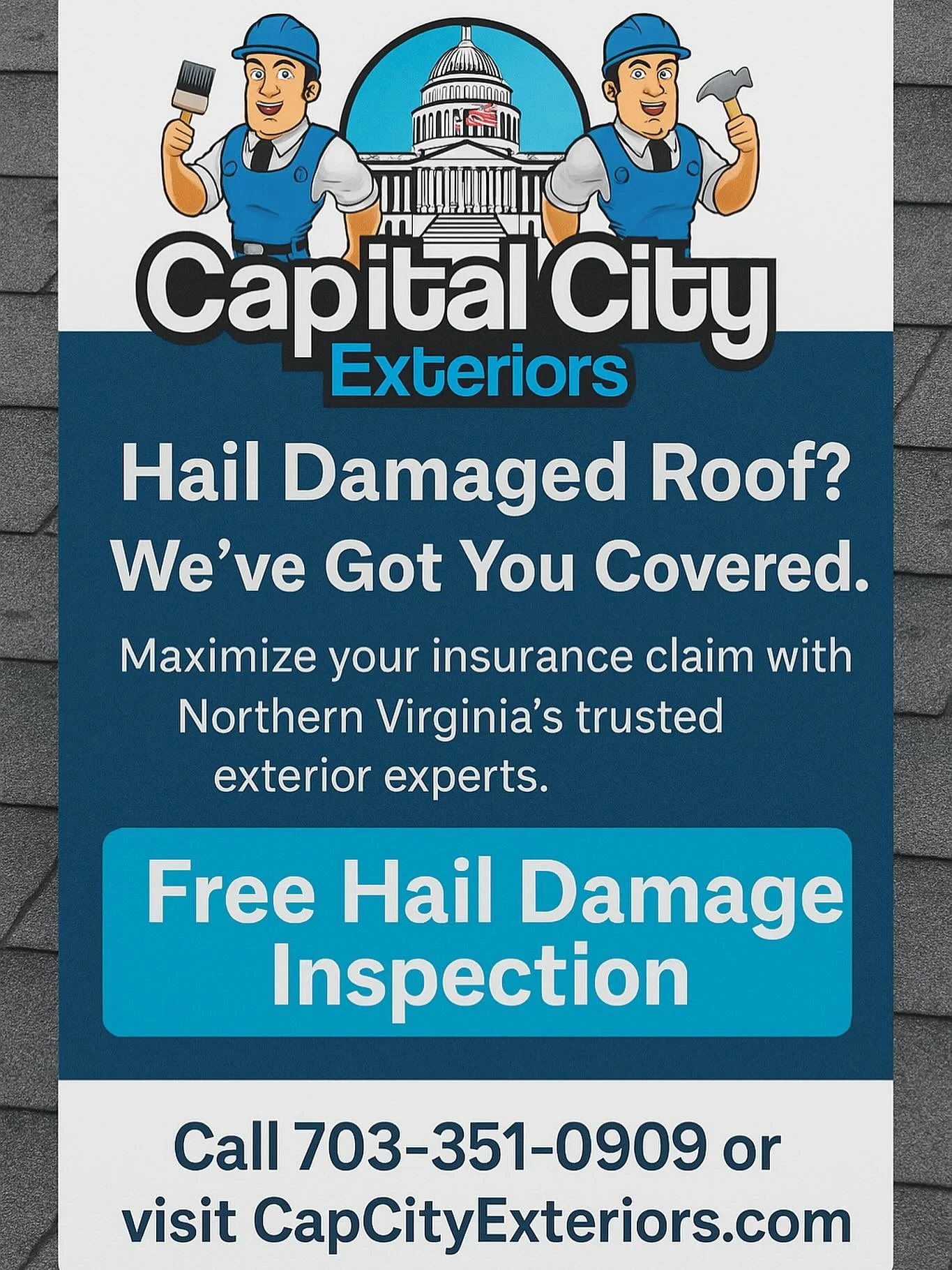 Vienna and Sterling greater areas were hit pretty hard and we are finding a lot of damage- give us a call and our team will guide you through the process.