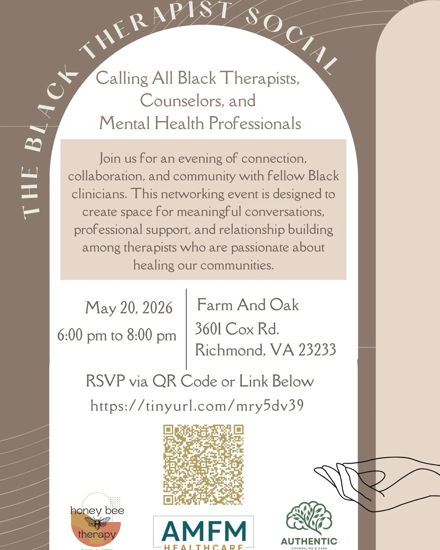 Excited to share that I&rsquo;m co-hosting a monthly Black therapist meet-up 

This space is all about connection, collaboration, and building community with other Black clinicians who are passionate about the work we do.

Join us for our first gathe