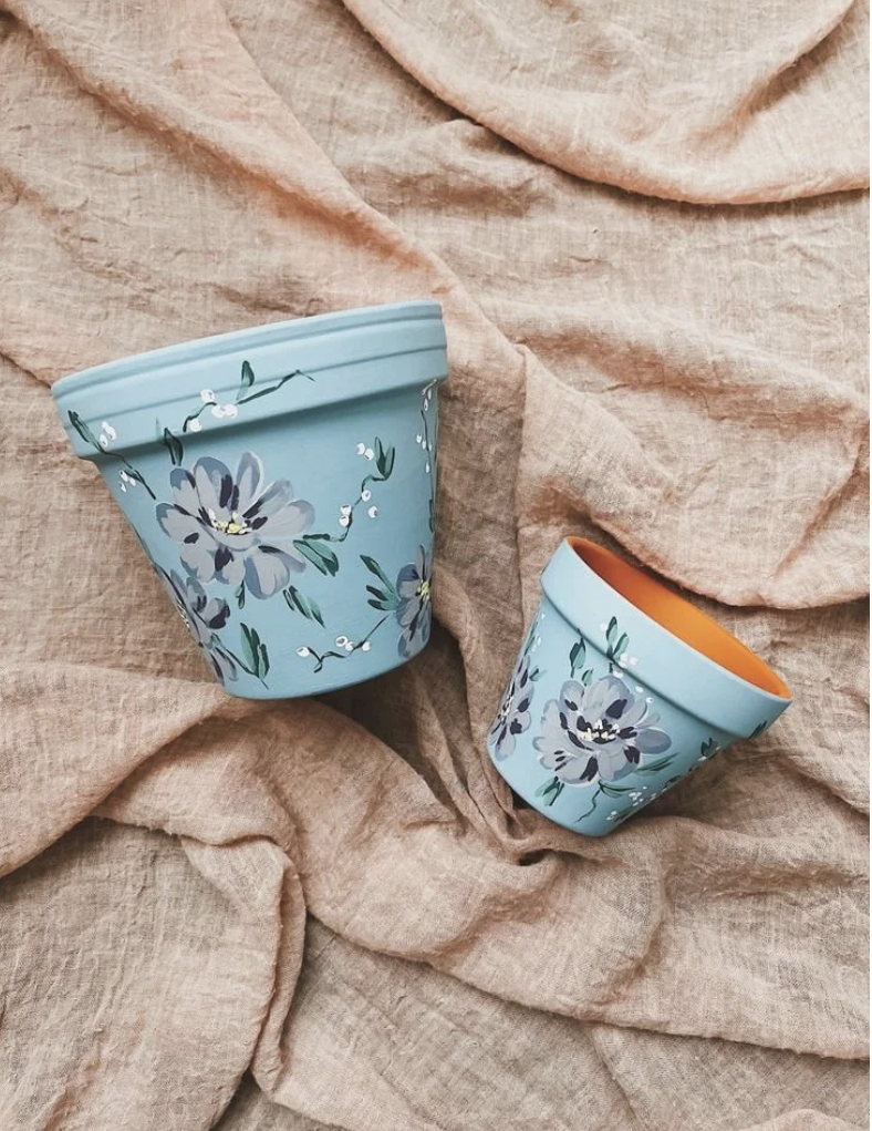 Decorative Plant Pot Painting - Edgbaston